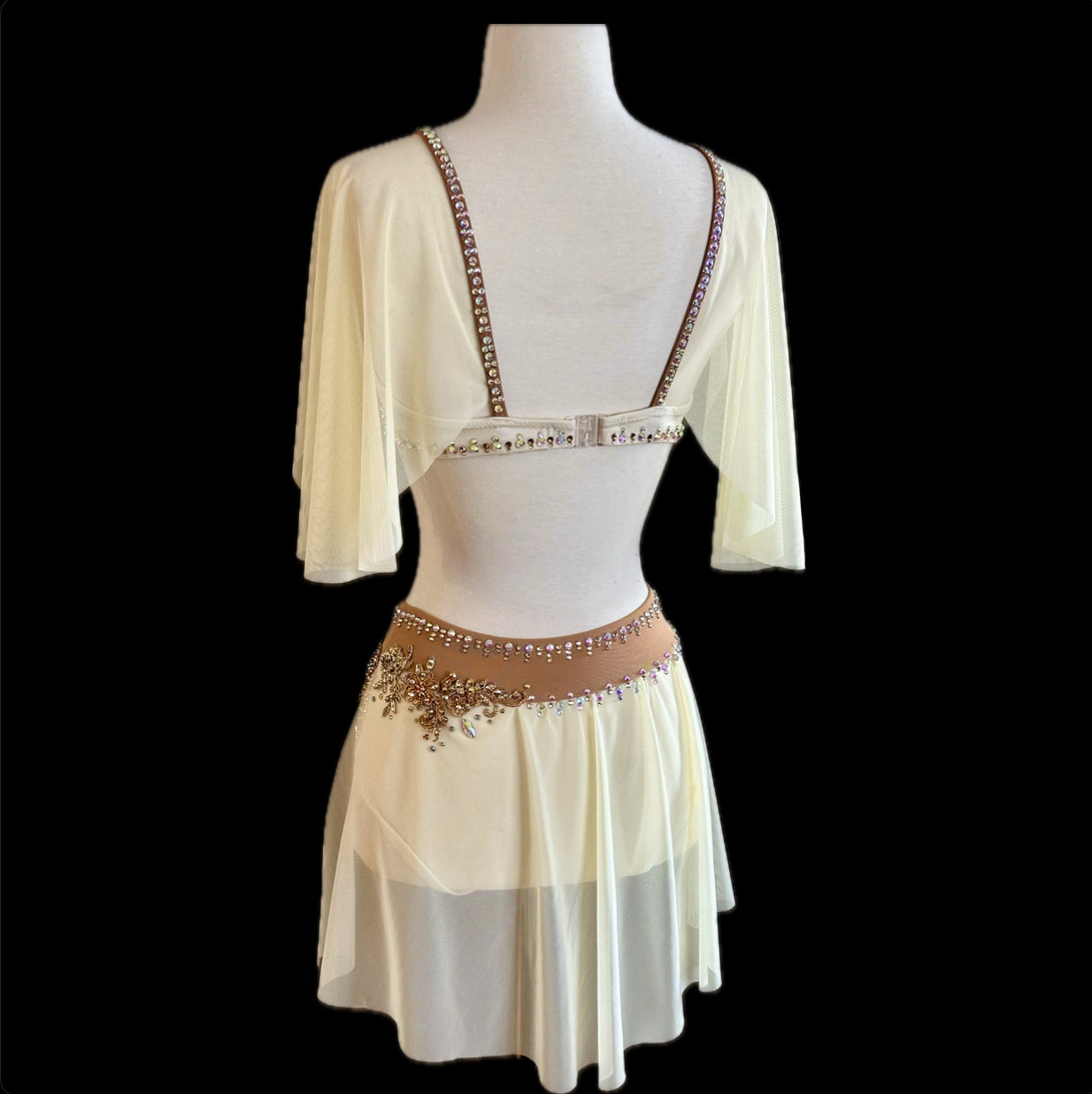 Cream and Gold Two Piece Adult XS So Purdy Costumes Cream and Gold Two Piece Adult XS So Purdy Costumes